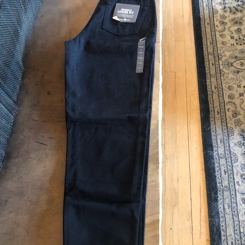 Eddie Bauer black loose fit women’s jeans